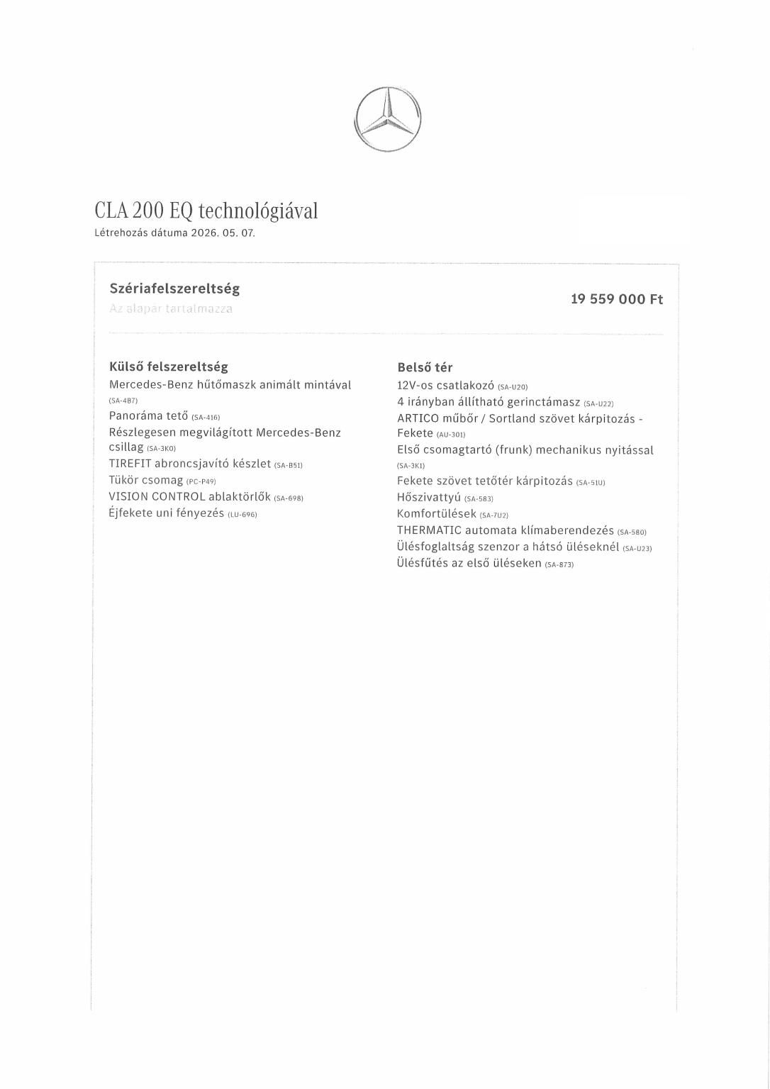MERCEDES-BENZ CLA 200