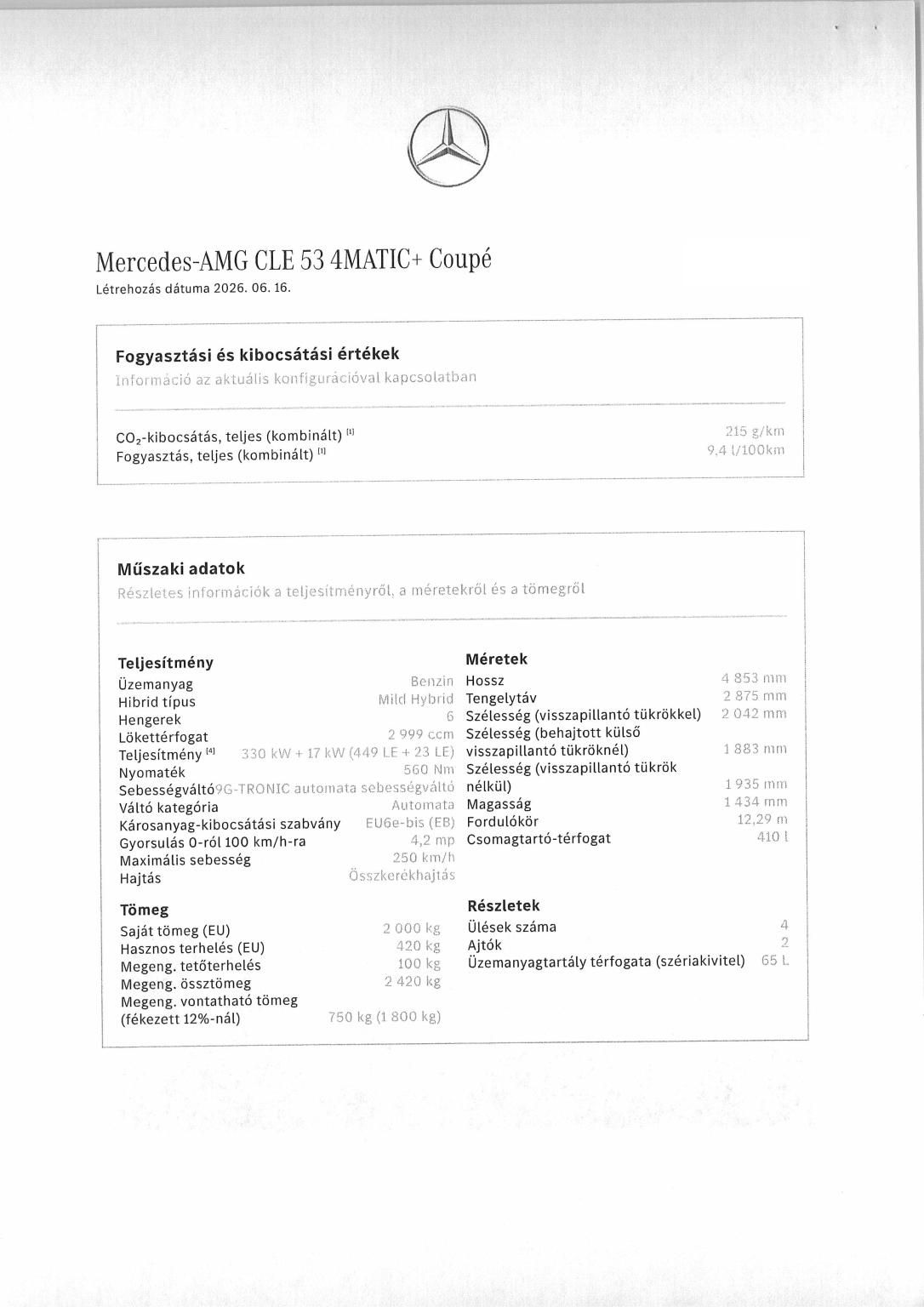 MERCEDES-AMG CLE 53 4MATIC
